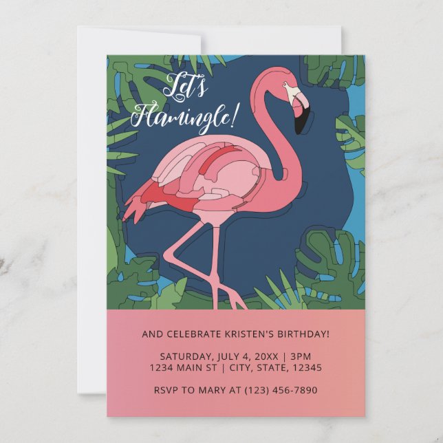 Convite Celebração Flamingle do vamos (Frente)