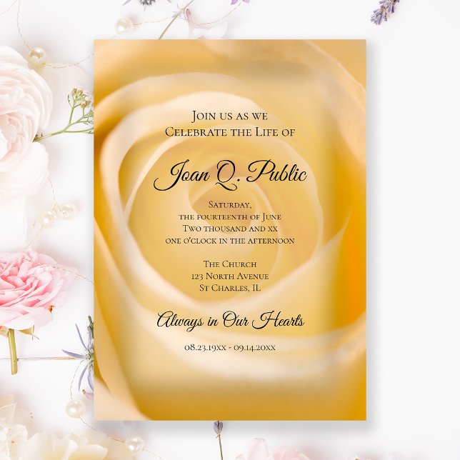 Convite Celebração Floral de Rosa Branca do Memorial da Vi (Criador carregado)