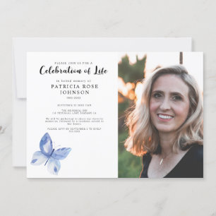 Convite Celebração Funeral da Borboleta da Vida