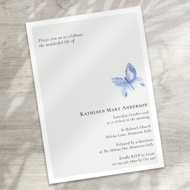 Convite Celebração Funeral Memorial da Vida (Criador carregado)