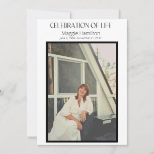 Convite Celebração Funeral Mínima do Orçamento do Programa