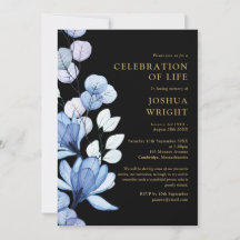 Celebração Funerária da Vida Floral Azul