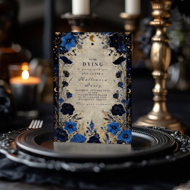 Convite Celebração Gótica Moonlit Encantada (Criador carregado)