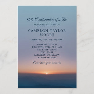 Convite Celebração macia do nascer do sol da vida