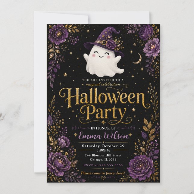 Convite Celebração Mágica de Halloween (Frente)