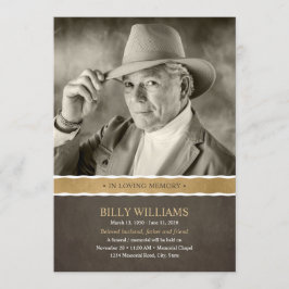 Convite Celebração memorável fúnebre da foto do serviço da