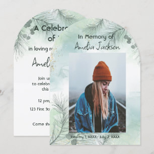 Convite Celebração Memorial de Fotos da Vida