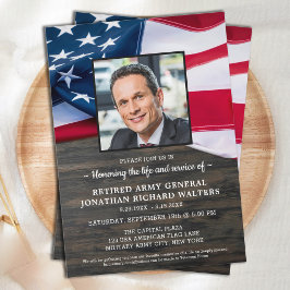 Convite Celebração Militar Veterana Da Bandeira Americana
