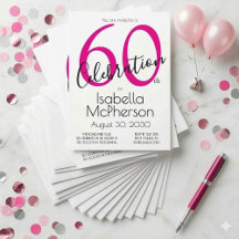 Celebração Mínima de 60 Anos Rosa Festa de Anivers