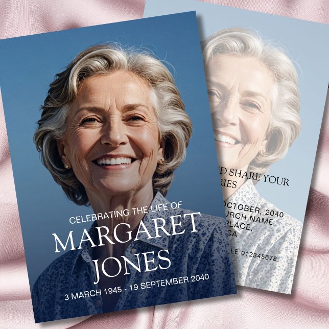 Convite Celebração Moderna da Foto da Vida (Criador carregado)