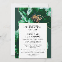 Celebração Moderna da Vida com Flores Verdes