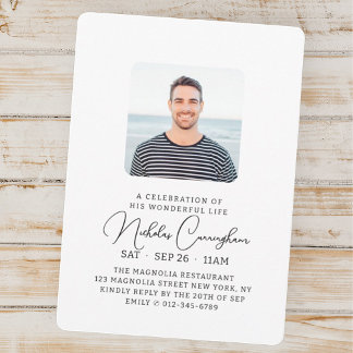 Convite Celebração Moderna de Seu Maravilhoso Memorial de