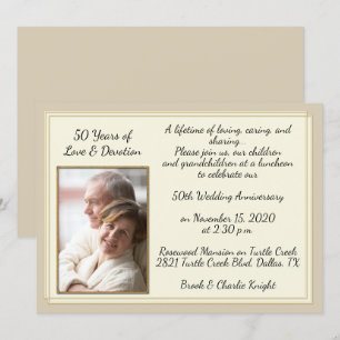 Convite Celebração Moderna do 50º Aniversário