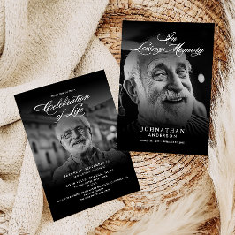 Convite Celebração Moderna do Script Elegante Life 2-Photo