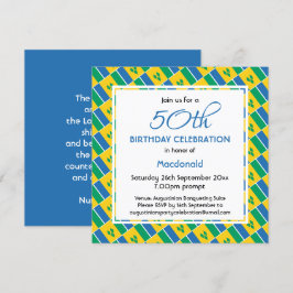 Convite Celebração Personalizada de 50ª Aniversário da VIN