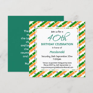 Convite Celebração Personalizada de Aniversário do INDIA F