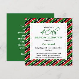 Convite Celebração Personalizada de Aniversário do KENYA F