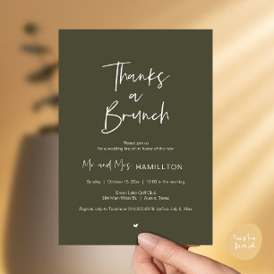 Convite Celebração pós-casamento, Obrigado por um Brunch