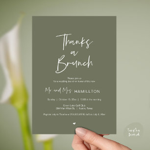 Convite Celebração pós-casamento, Obrigado por um Brunch