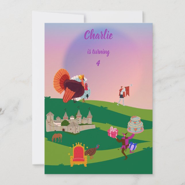 Convite Celebração Real da Turquia no aniversário do reino (Frente)