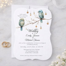 Celebração Rustic Woodland Love Birds