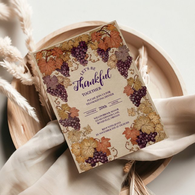 Convite Celebração Rústica Da Colheita De Vinho (Criador carregado)