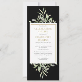 Convite Celebração Verde do Serviço Funeral Life Invi