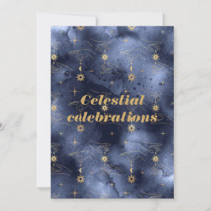 Convite Celebrações celestiais Tarot Card Mão Astrologer