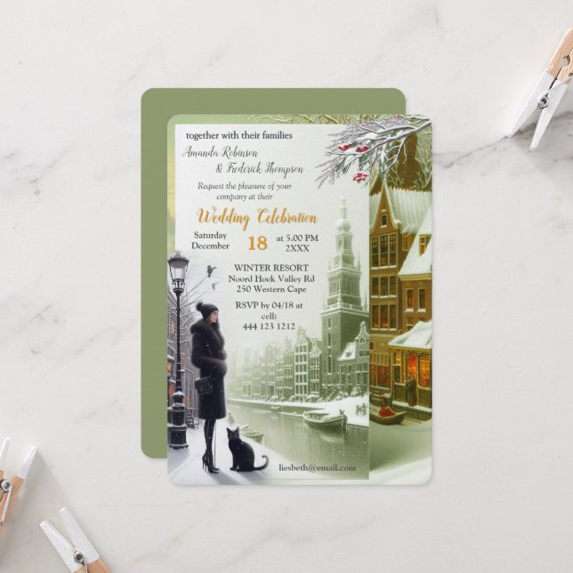Convite Celebrações de Inverno em Amsterdã (Frente/Verso In Situ)