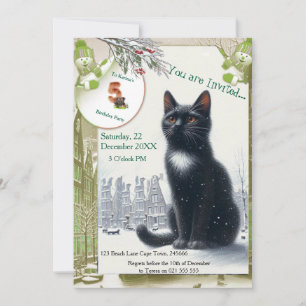 Convite Celebrações de inverno na neve, com Kittens