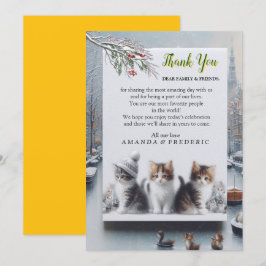 Convite Celebrações de inverno na neve, com Kittens