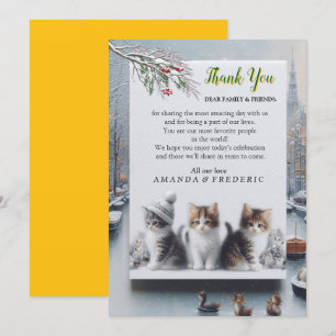 Convite Celebrações de inverno na neve, com Kittens