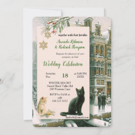 Convite Celebrações de inverno na neve, com Kittens