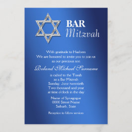 Convite Celebrações do bar azul mitzvah #2