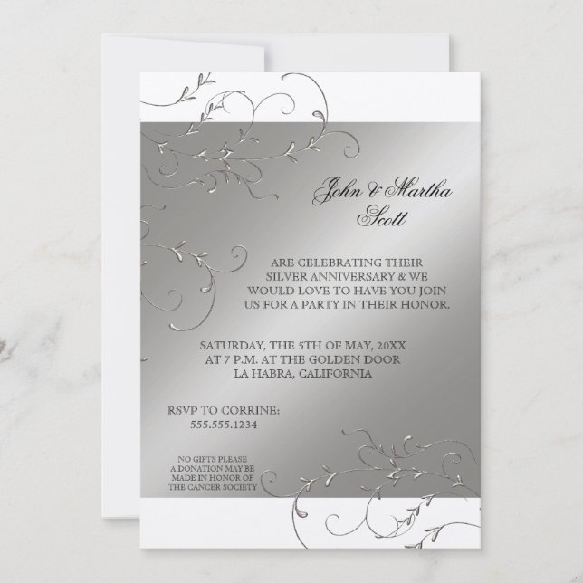 Convite Celebrando 25 anos, 25 (Frente)