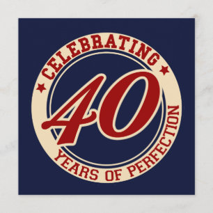 Convite Celebrando 40 anos de perfeição