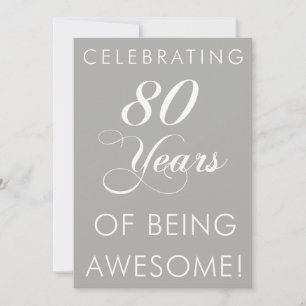 Convite Celebrando 80 Anos De Ser Incrível Convidar
