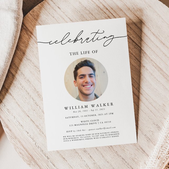 Convite Celebrando A Celebração Da Vida Da Foto Da Vida (Criador carregado)