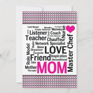 Convite Celebrando a mamãe! Aniversário do Dia de as mã