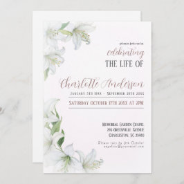 Convite Celebrando a vida do Funeral