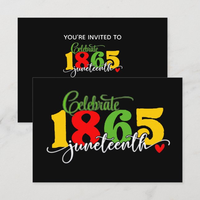 Convite Celebrar 19 de junho: Liberdade Desde 1865 (Frente/Verso)