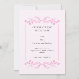 Convite Celebrar A Noiva A Ser