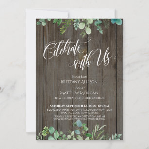 Convite Celebrar com o legante americano Font Eucalyptus s