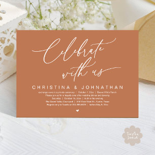 Convite Celebrar Com O Partido Janto Do Elopemento De Casa