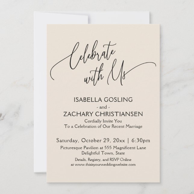 Convite Celebrar conosco com o Creme Bonito de Escrita Man (Frente)