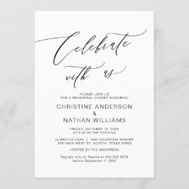 Convite Celebrar conosco, Janto de ensaio de casamento Bla