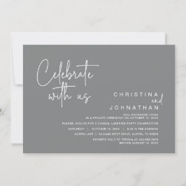 Convite Celebrar conosco, Partido do Elopemento de Casamen