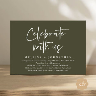 Convite Celebrar conosco Recepção de casamento moderna