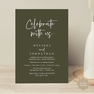 Convite Celebrar conosco, Recepção de casamento moderna