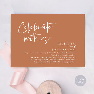 Convite Celebrar conosco Recepção de casamento moderna
